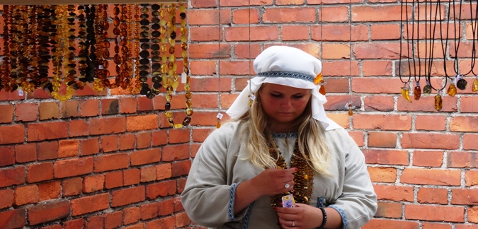 Amber stall in Riga Old Town, photo by Daina